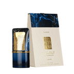 Lattafa Al Nashama Caprice apa de parfum, flacon frontal de lux cu design modern și rafinat.