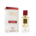 Lattafa Ana Abiyedh Rouge apa de parfum, flacon frontal elegant de parfum unisex oriental.