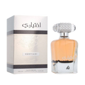 Lattafa Ekhtiari apa de parfum pentru damă, flacon frontal elegant de 100 ml cu design rafinat.