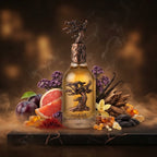 Lattafa Pride Eternal Oud apa de parfum original încadrat estetic de ingrediente precum prune, șofran și ambră.