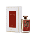 Lattafa Pride Royal Sapphire apa de parfum, flacon frontal albastru regal cu detalii decorative aurii de lux.