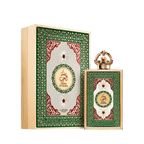 Lattafa Queen of Arabia apa de parfum, flacon frontal elegant cu detalii regale și finisaje opulente.