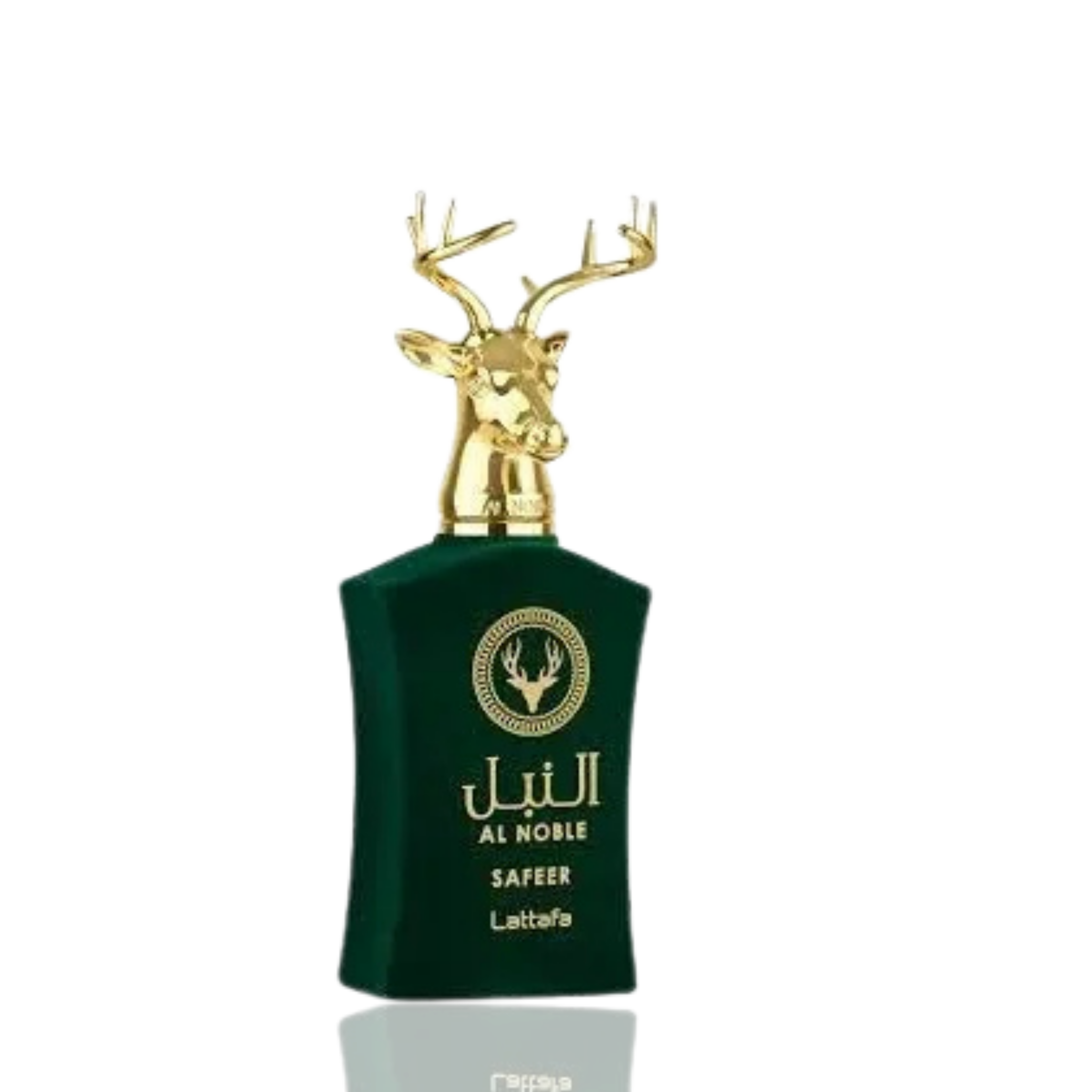 Lattafa Safeer apa de parfum unisex, flacon frontal de 100 ml cu design distins și rafinat.