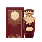 Lattafa Sakeena apa de parfum, flacon frontal feminin de lux cu detalii sculptate elegante.