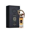 Lattafa Sehr Al Lattafa apa de parfum unisex, flacon frontal de 100 ml cu dop sculptural tematic.