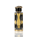 Detaliu flacon premium Lattafa Teriaq Intense 100 ml, evidențiind finisajele de înaltă calitate și capacul elegant.