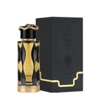 Lattafa Teriaq Intense apa de parfum 100 ml, flacon frontal ce reflectă designul luxos și intens al colecției.