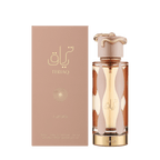 Lattafa Teriaq apa de parfum 100 ml, flacon frontal elegant ce reflectă stilul oriental-floral luxos.