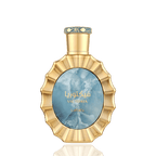 Detaliu flacon Lattafa Victoria apa de parfum, evidențiind textura sticlei, pulverizatorul și capacul rafinat.