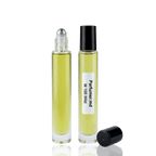 Detaliu flacon M 100 Wild inspirat de Christian Dior Sauvage ulei de parfum, evidențiind eticheta și aplicatorul roll-on.