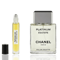 M 111 Desert Nomad inspirat de Chanel Égoïste Platinum ulei de parfum masculin 10 ml flacon frontal.