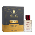 Milan Erba Purity apa de parfum unisex 100 ml flacon frontal cu lichid galben-chihlimbar și capac auriu pe fundal premium.