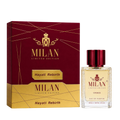 Milan Hayati Rebirth Limited Edition apa de parfum unisex, flacon frontal de 100 ml cu lichid transparent și capac bordo.