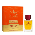 Milan Musk Breaker Limited Edition apa de parfum unisex 100 ml flacon frontal cu lichid galben-chihlimbar și capac bordo.