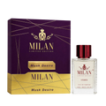 Milan Musk Desire Limited Edition apa de parfum unisex 100 ml flacon frontal cu lichid galben-chihlimbar și capac bordo.