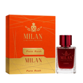 Milan Pure Rush Limited Edition apa de parfum unisex 100 ml flacon frontal cu sticlă roșie și capac bordo.