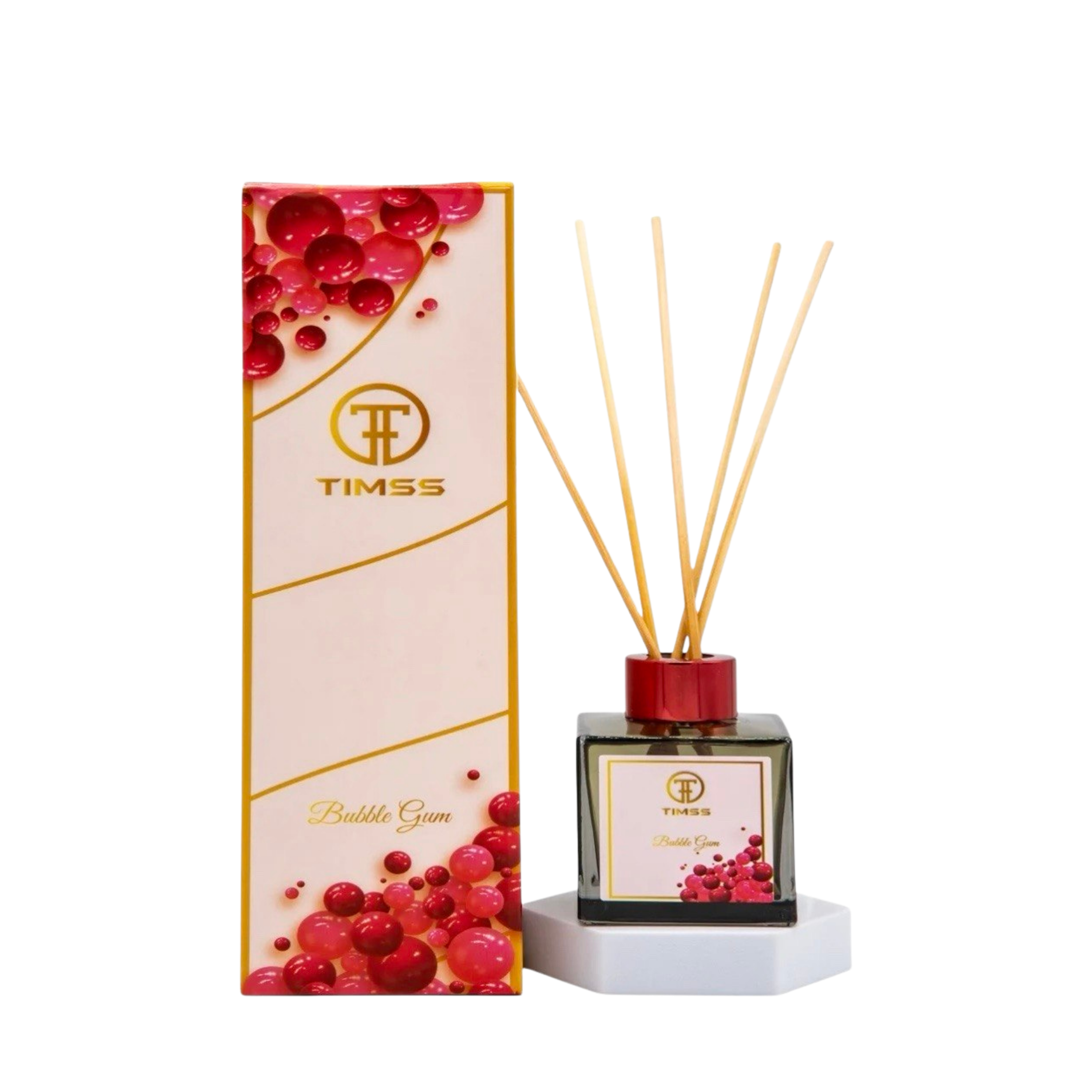 TIMSS Bubble Gum parfum de camera cu betisoare flacon frontal original Parfumer.md