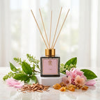 TIMSS Eclat parfum de camera cu betisoare 120 ml cu note olfactive de liliac verde si bujor Parfumer.md