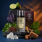 TIMSS M 100 Wild inspirat din Christian Dior apa de parfum prezentat alături de bergamotă, piper și lavandă.