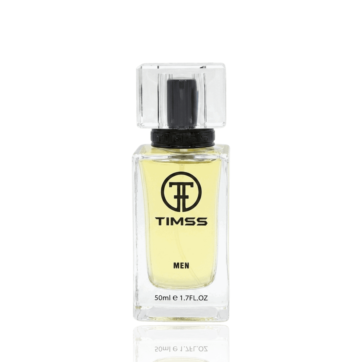 Detaliu flacon TIMSS M 100 Wild inspirat din Christian Dior apa de parfum, evidențiind eticheta și pulverizatorul.