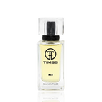 Detaliu flacon TIMSS M 107 Bottlet inspirat din Hugo Boss apa de parfum, evidențiind eticheta și pulverizatorul.
