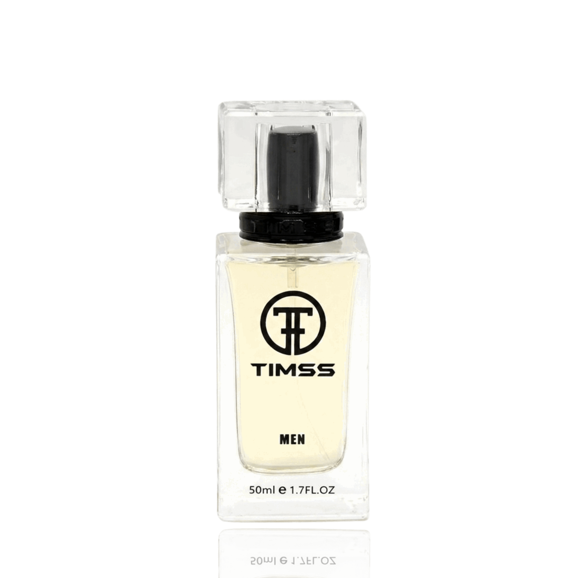Detaliu flacon TIMSS M 137 Phantom inspirat din Paco Rabanne apa de parfum, evidențiind eticheta și pulverizatorul.