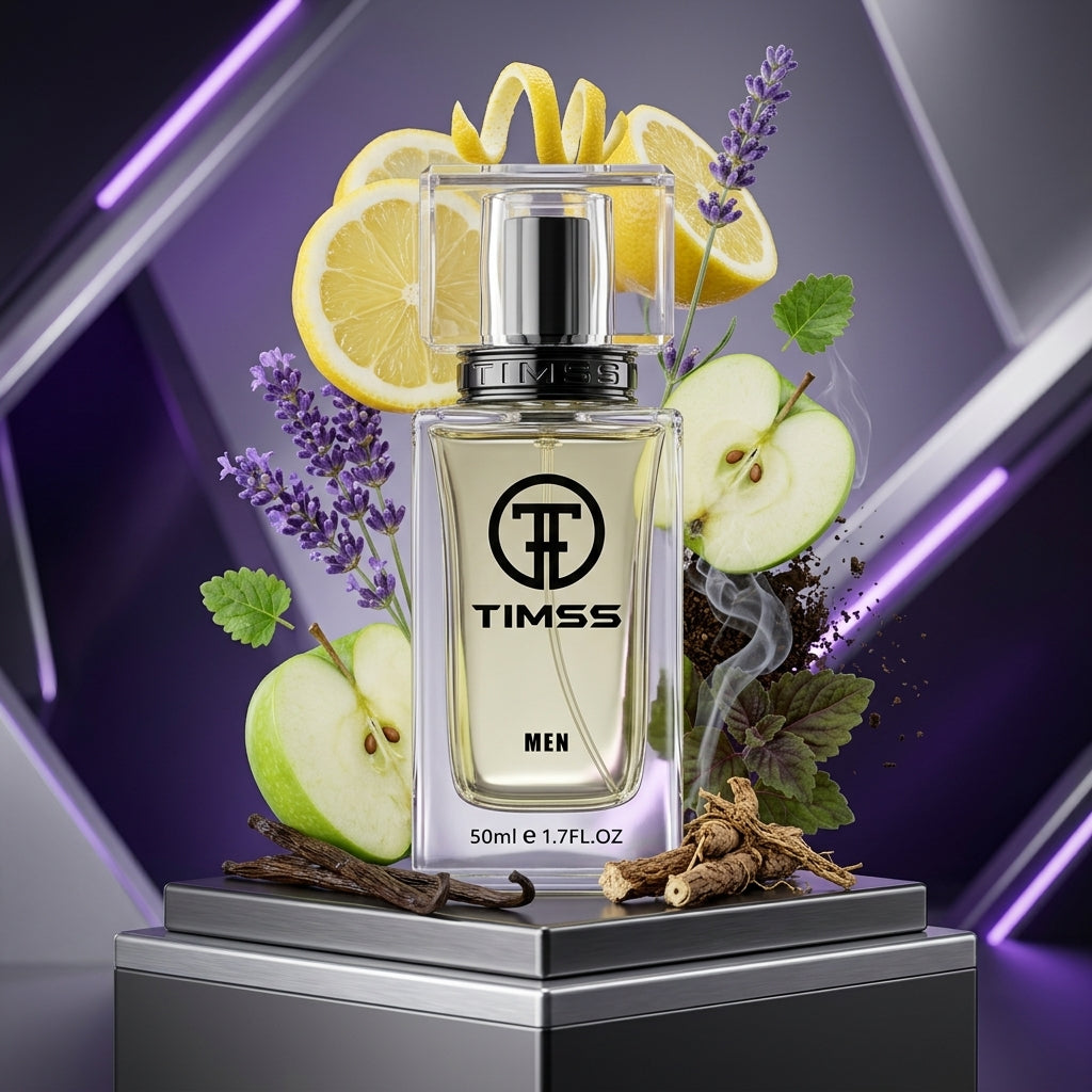 TIMSS M 137 Phantom inspirat din Paco Rabanne apa de parfum prezentat alături de lămâie, lavandă și vanilie.