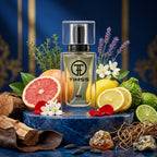 TIMSS M 144 Eleyaum inspirat din Roja Parfums apă de parfum prezentat alături de grapefruit, măr verde și vetiver.