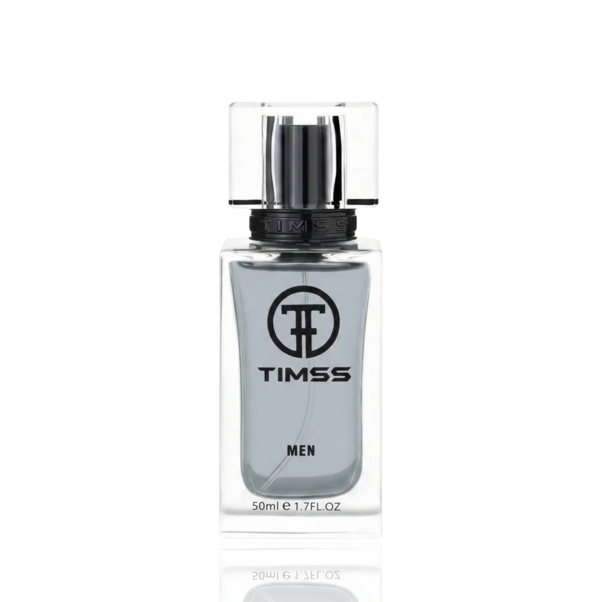Detaliu flacon TIMSS M 152 Victorius Elixer inspirat din Paco Rabanne apă de parfum, evidențiind eticheta și pulverizatorul.