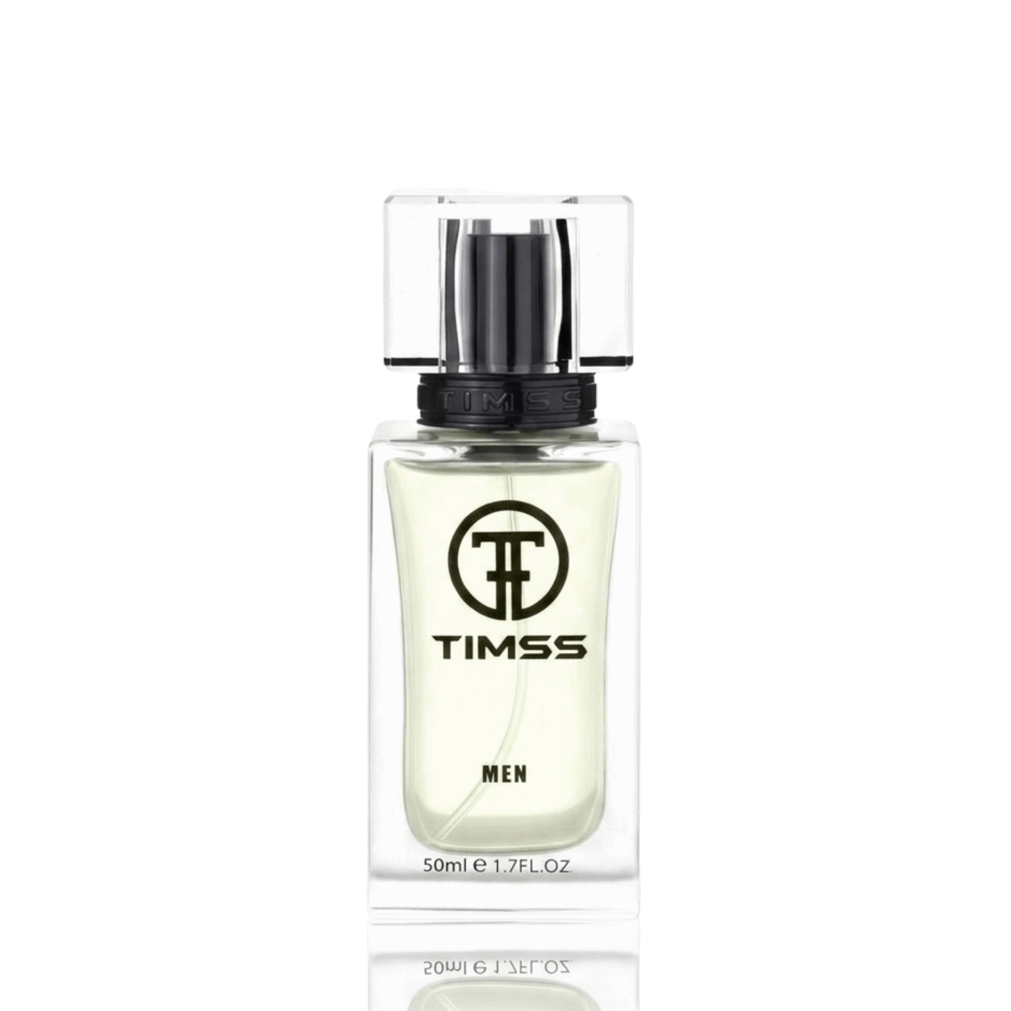 Detaliu flacon TIMSS M 162 Homme-Intens inspirat din Dior apă de parfum, evidențiind eticheta și pulverizatorul.