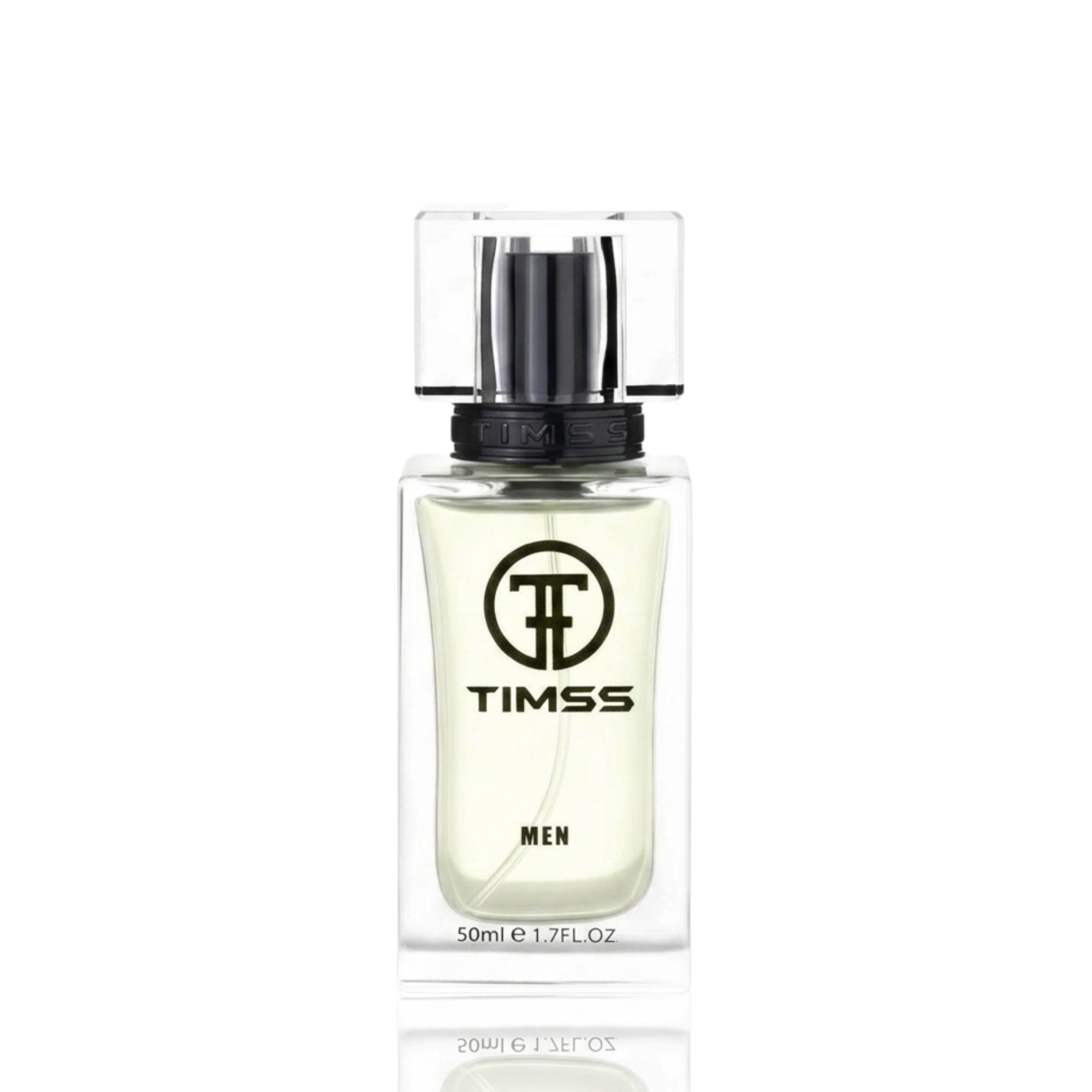 Detaliu flacon TIMSS M 162 Homme-Intens inspirat din Dior apă de parfum, evidențiind eticheta și pulverizatorul.