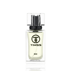 Detaliu flacon TIMSS M 166 The Skent inspirat din Hugo Boss apă de parfum, evidențiind eticheta și pulverizatorul.