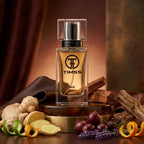 TIMSS M 166 The Skent inspirat din Hugo Boss apă de parfum prezentat alături de ghimbir, maninka și acorduri de piele.