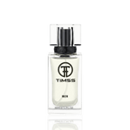 Detaliu flacon TIMSS M 168 Wild Forte inspirat din Dior Sauvage apă de parfum, evidențiind eticheta și pulverizatorul.