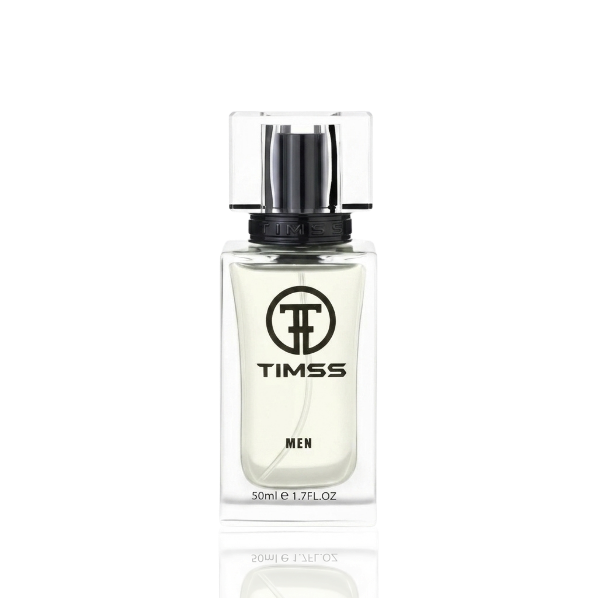Detaliu flacon TIMSS M 168 Wild Forte inspirat din Dior Sauvage apă de parfum, evidențiind eticheta și pulverizatorul.
