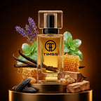TIMSS M 173 Li Malis Elixir inspirat din Jean Paul Gaultier apă de parfum prezentat alături de lavandă, vanilie și miere.