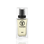 Detaliu flacon TIMSS M 175 Bleu Royale inspirat din Chanel apă de parfum, evidențiind eticheta și pulverizatorul.