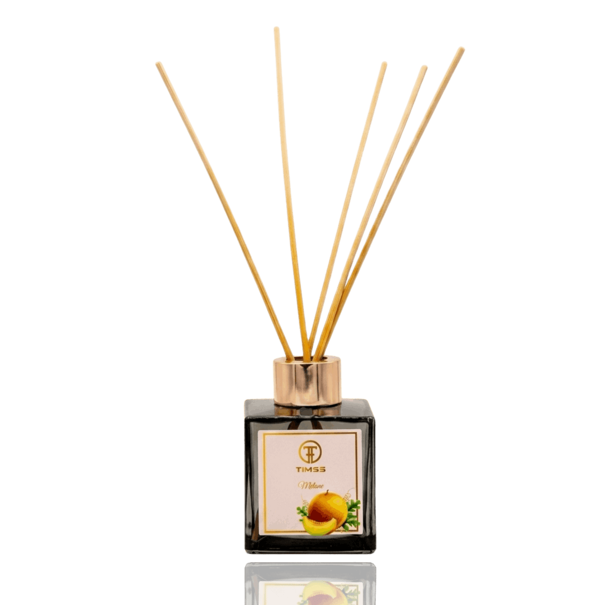 TIMSS Melone parfum de camera cu betisoare 120 ml detaliu flacon sticla si difuzor Parfumer.md