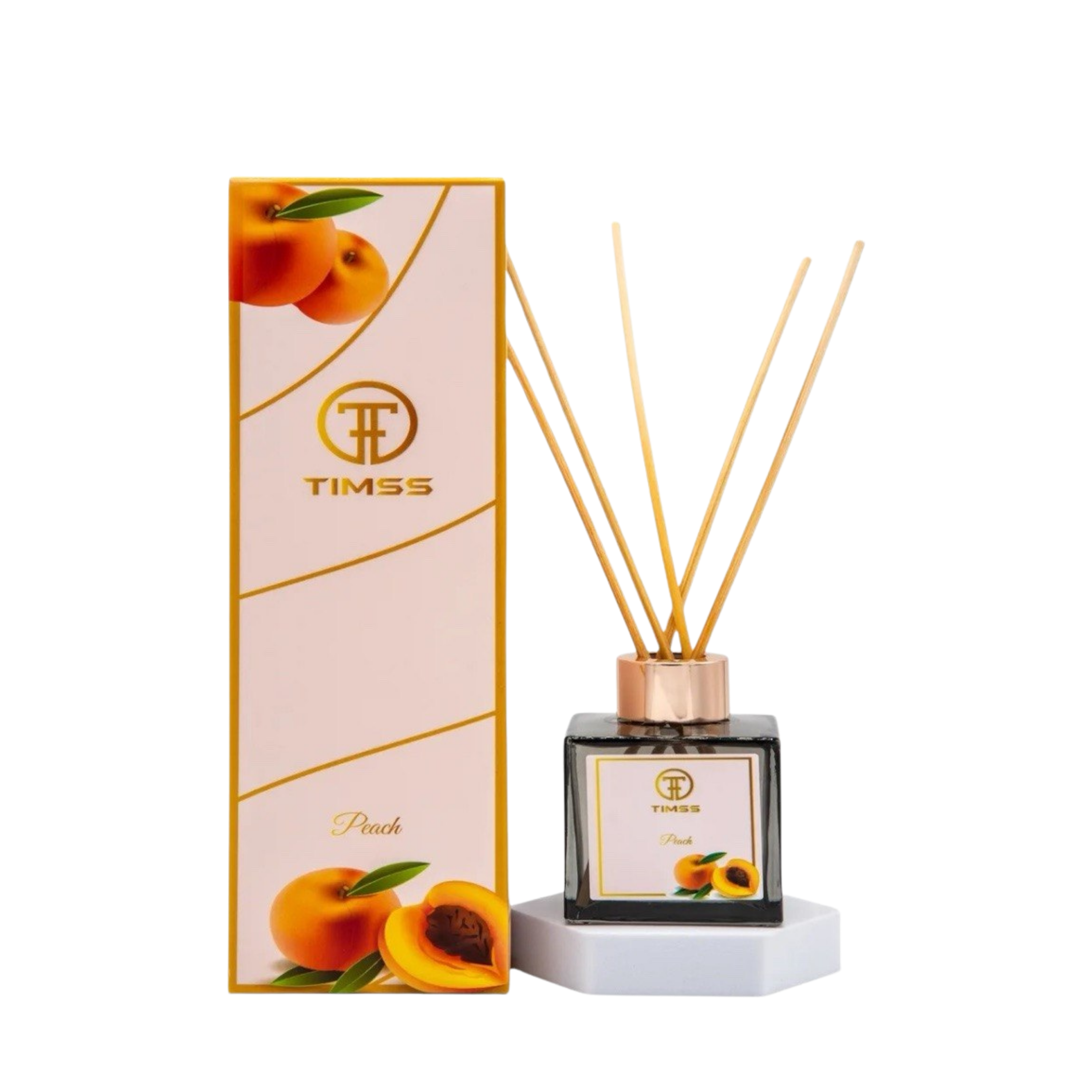 TIMSS Peach parfum de camera cu betisoare 120 ml flacon frontal original Parfumer.md