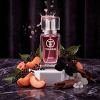 TIMSS U 513 PINK 090 09 apă de parfum prezentat alături de bule de șampanie roz, caise zemoase și flori de soc.