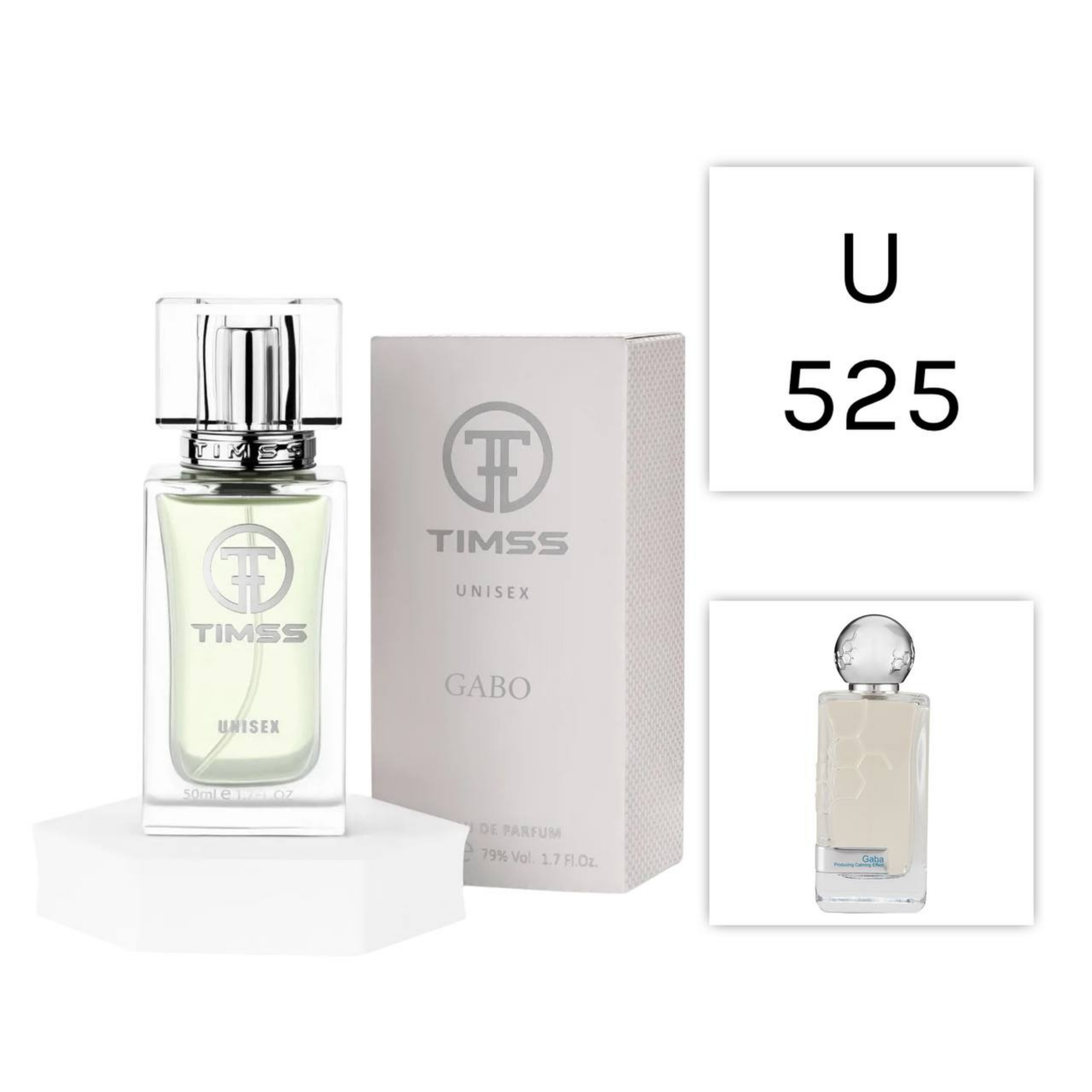 TIMSS U 525 GABO apă de parfum unisex 50ml, vedere frontală pe Parfumer.md.