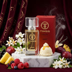 TIMSS U 530 HAYATI apă de parfum prezentat alături de zmeură proaspătă, frișcă cremoasă și păstăi de vanilie.