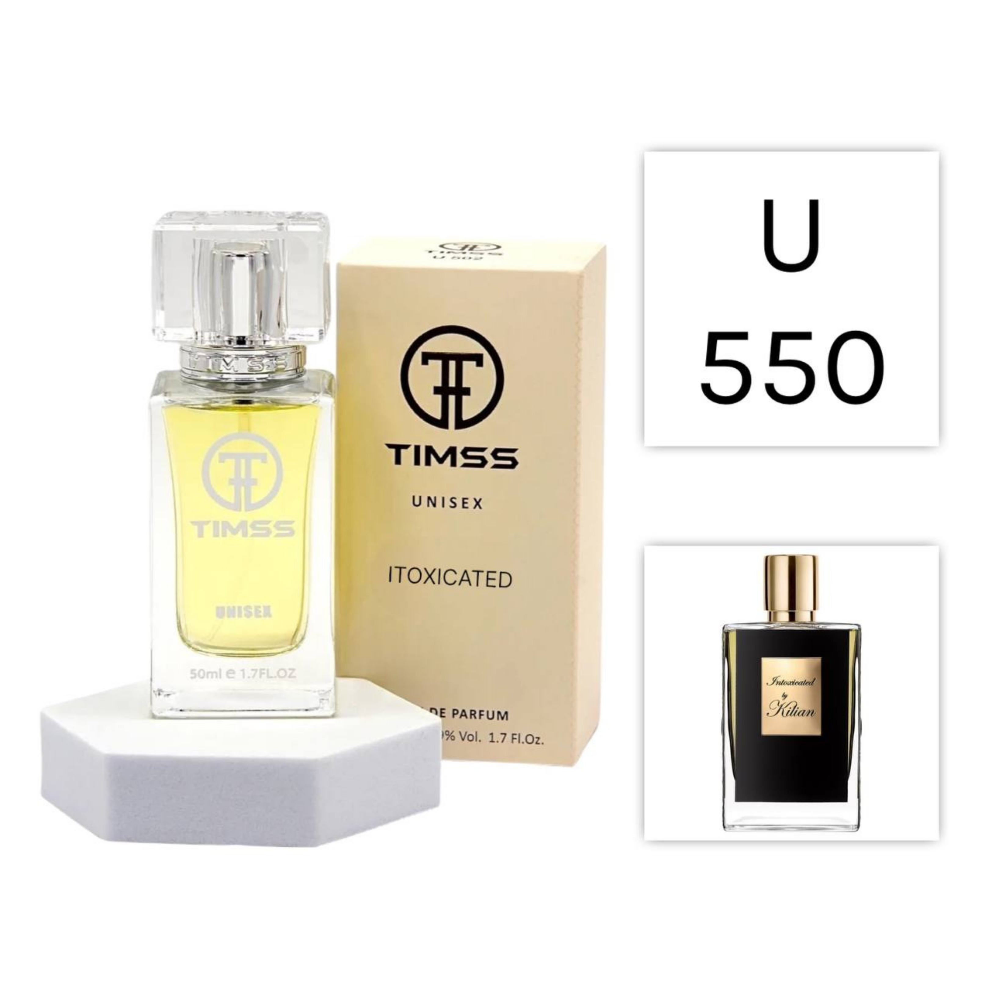 TIMSS U 550 ITOXICATED apă de parfum unisex 50ml, vedere frontală pe Parfumer.md.