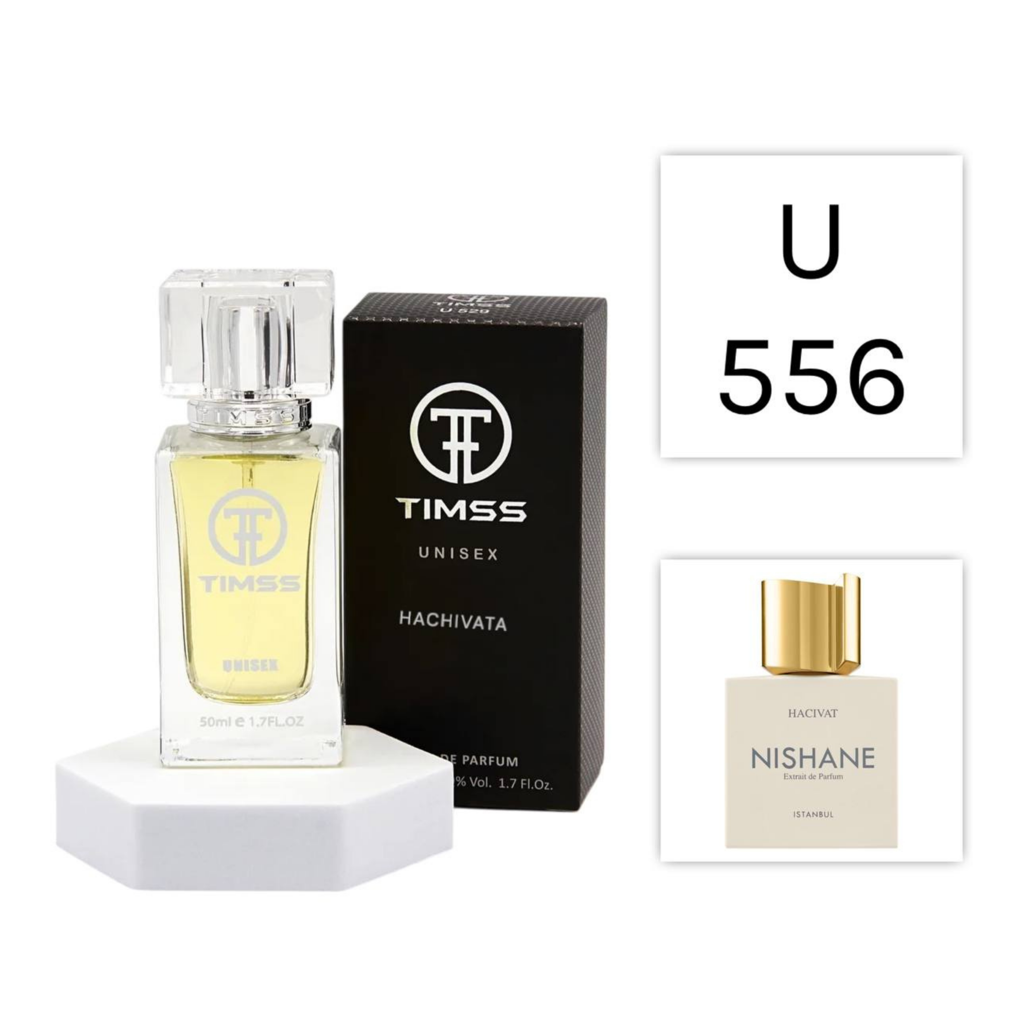 TIMSS U 556 HACHIVATA apă de parfum unisex 50ml, vedere frontală pe Parfumer.md.