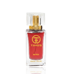 Detaliu flacon și etichetă pentru TIMSS W 303 OPIUM BLACK apă de parfum 50ml pe Parfumer.md.