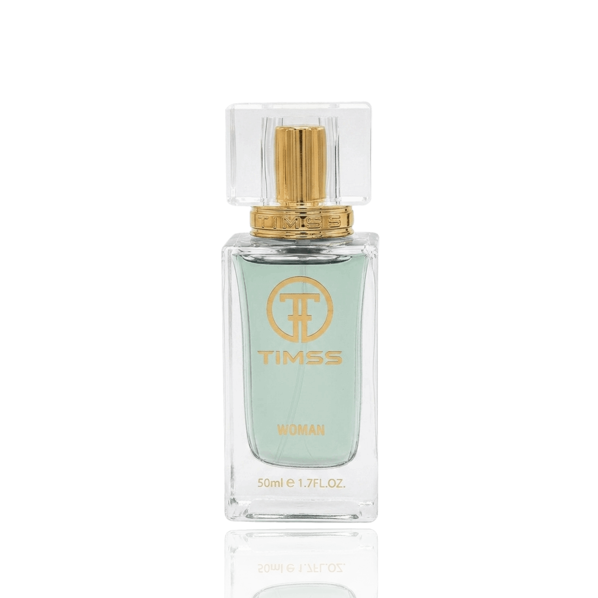 Detaliu flacon și etichetă pentru TIMSS W 320 GOOD GIRL apă de parfum 50ml pe Parfumer.md.