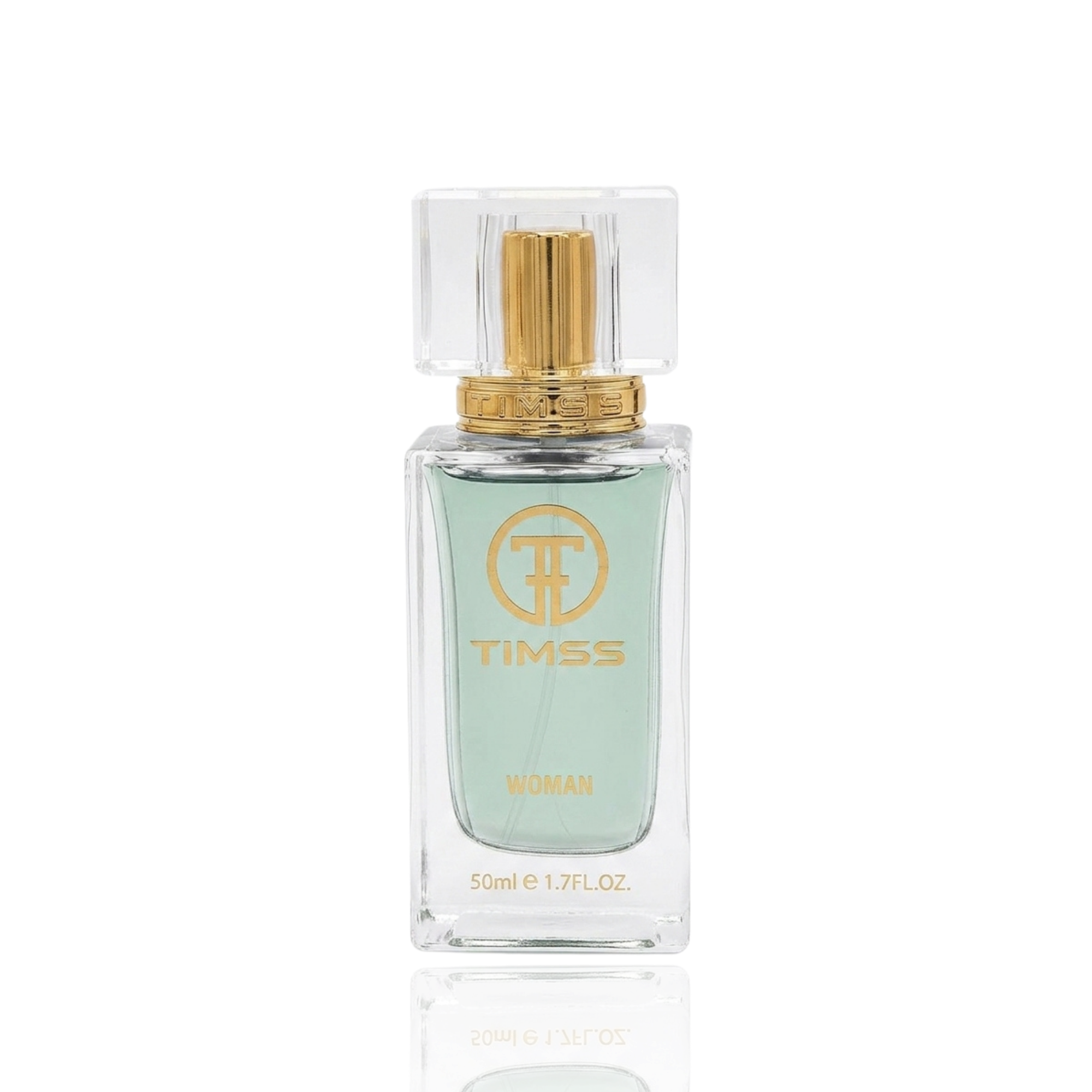 Detaliu flacon și etichetă pentru TIMSS W 320 GOOD GIRL apă de parfum 50ml pe Parfumer.md.