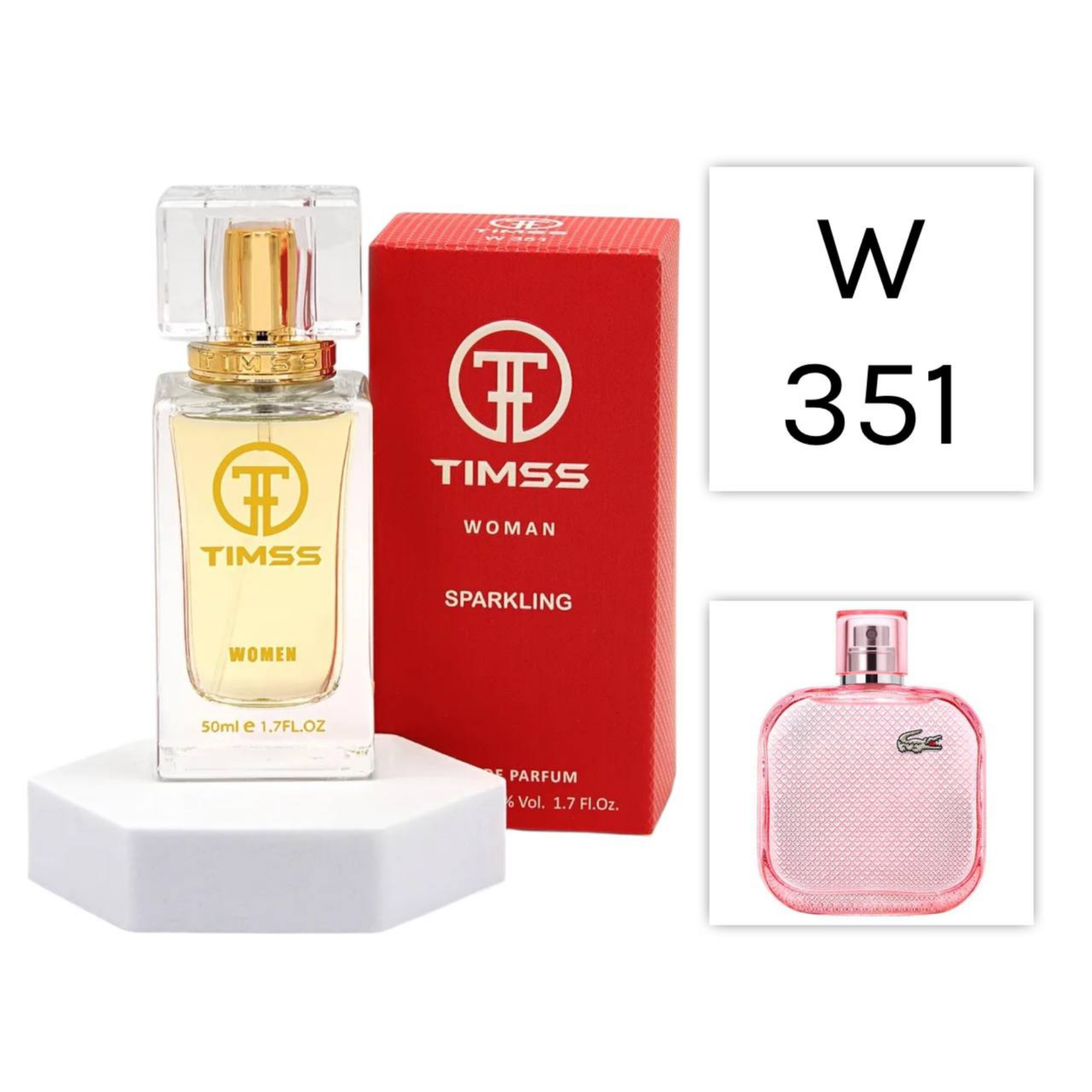 TIMSS W 351 SPARKLING apă de parfum feminin 50ml, vedere frontală pe Parfumer.md.