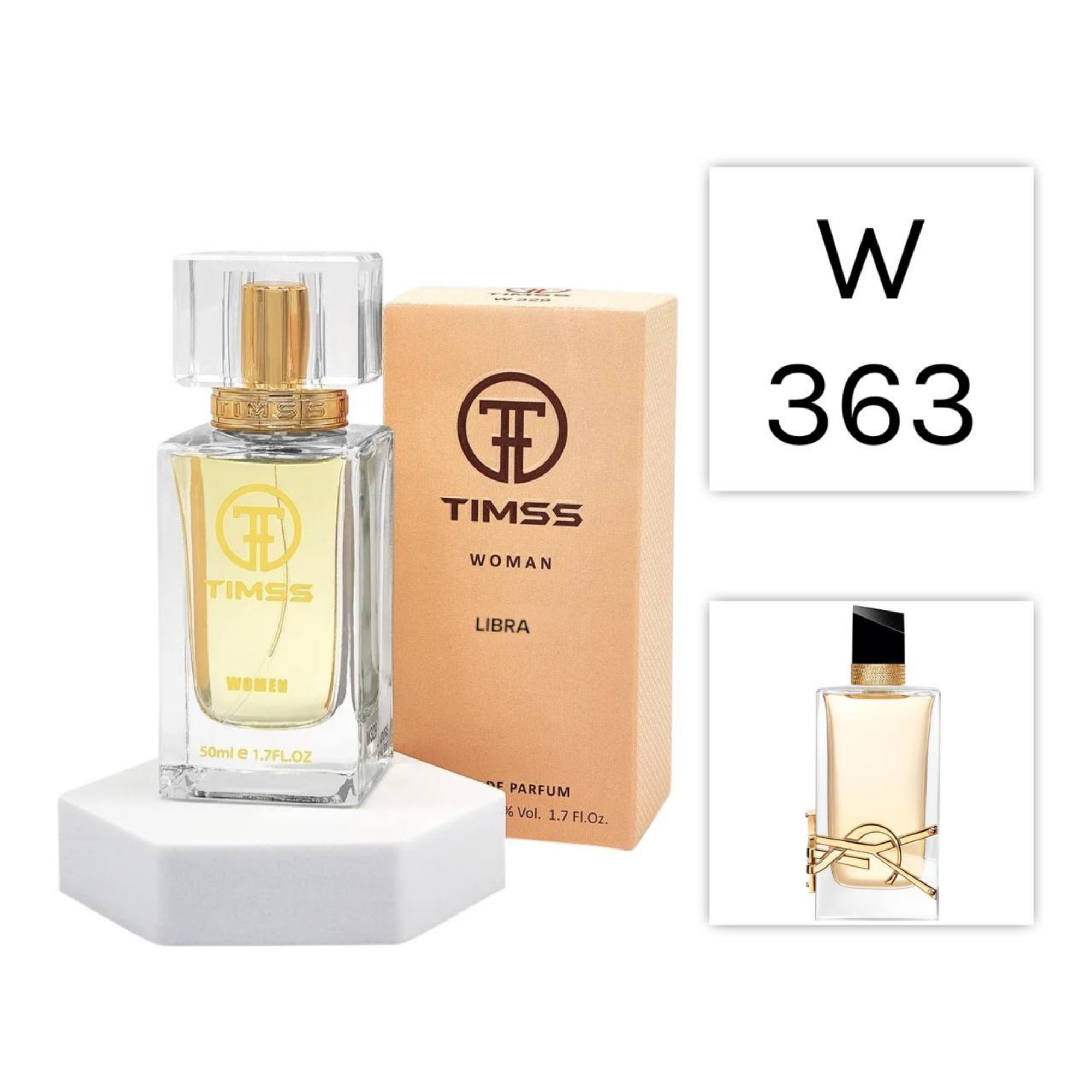TIMSS W 363 LIBRA apă de parfum feminin 50ml, vedere frontală pe Parfumer.md.