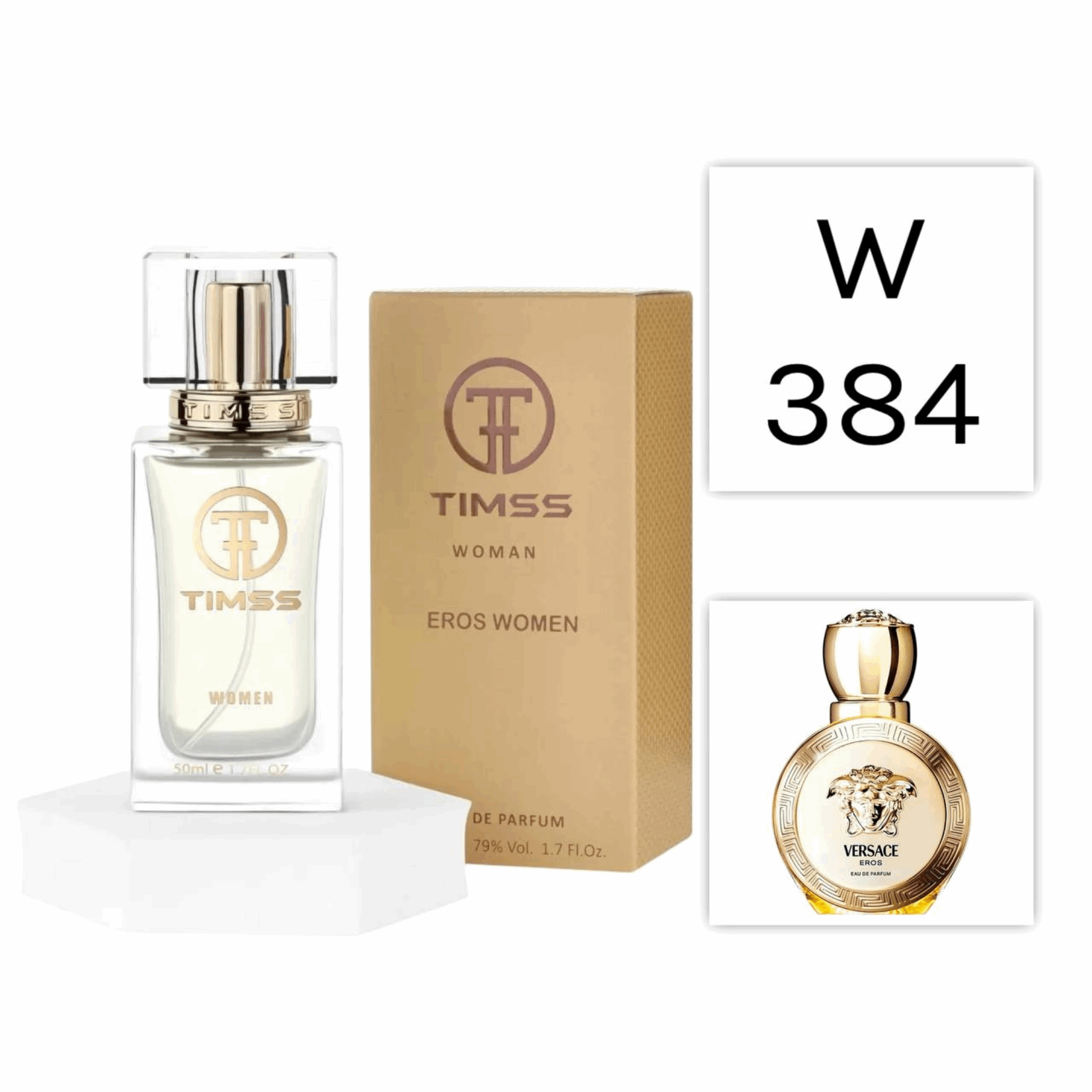 TIMSS W 384 EROS apă de parfum feminin 50ml, vedere frontală pe Parfumer.md.